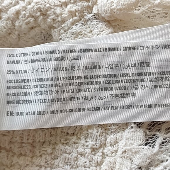 Hollister Lace & Crochet Boho Crop Top Bell Sleeves Festival Fairy Coquette Sz L - Picture 15 of 15